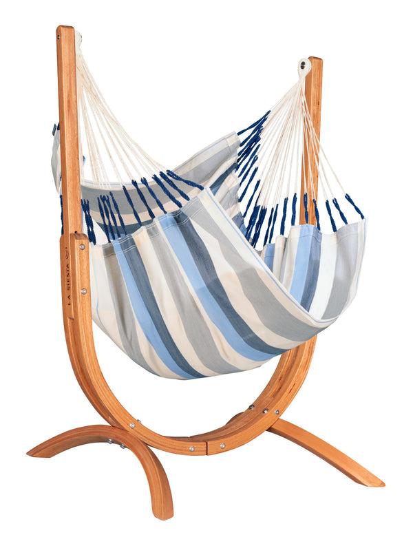 la siesta Udine Outdoor Sea Salt - Weather-Resistant Hammock Chair with FSC® certified Eucalyptus Stand