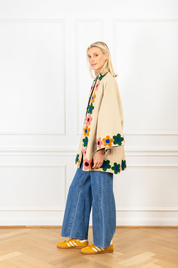 La Vie Camel Cotton Patch Mini Duster