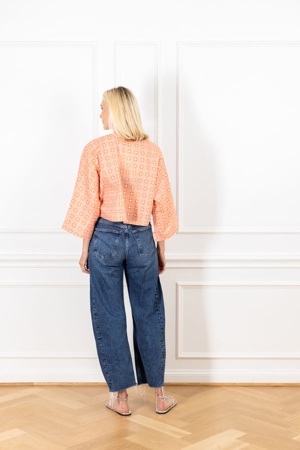 La Vie Coral Geometric Everyday Shirt