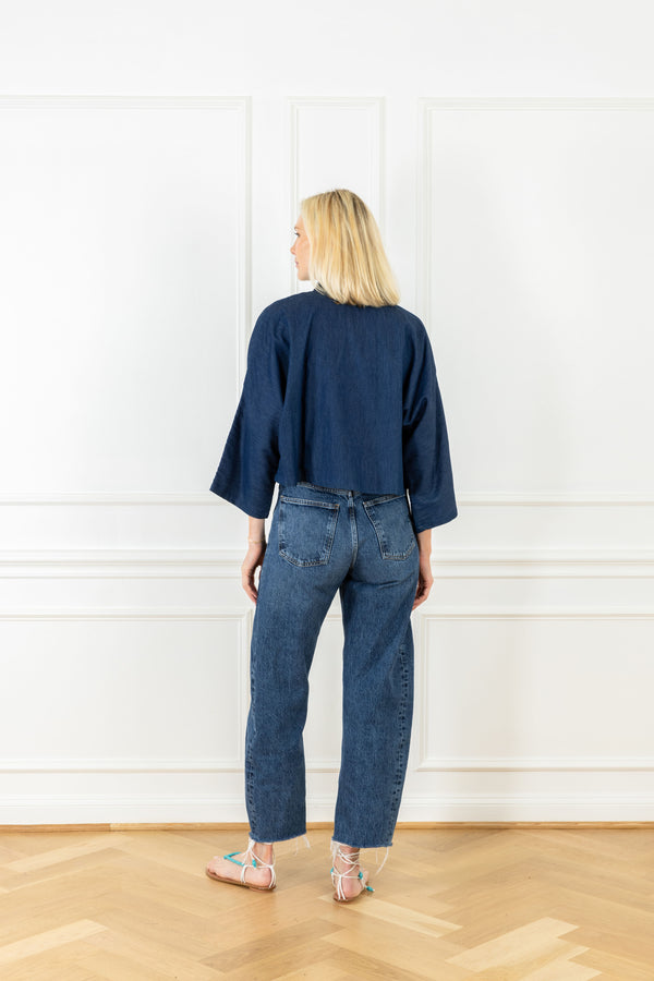 La Vie Dark Chambray Denim Everyday Shirt