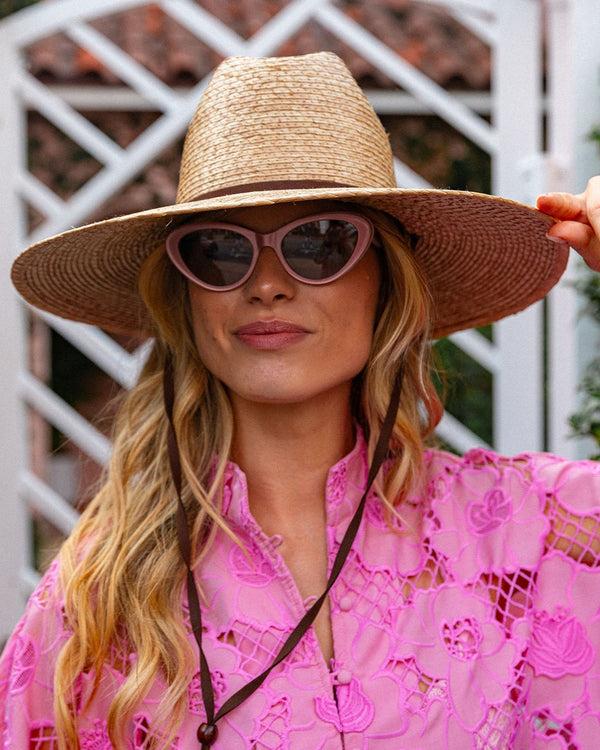 La Vie Drawstring Straw Hat