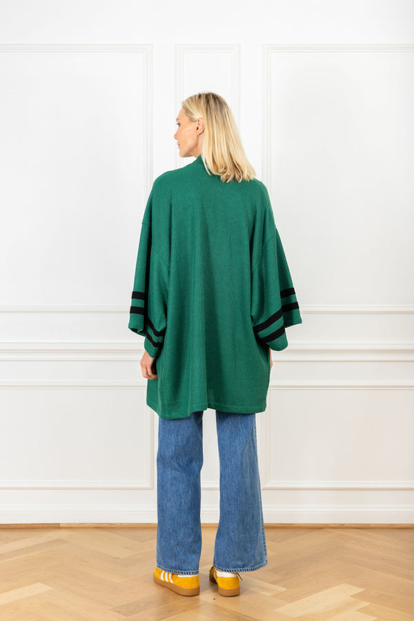 La Vie Green Varsity Stripe Mini Duster