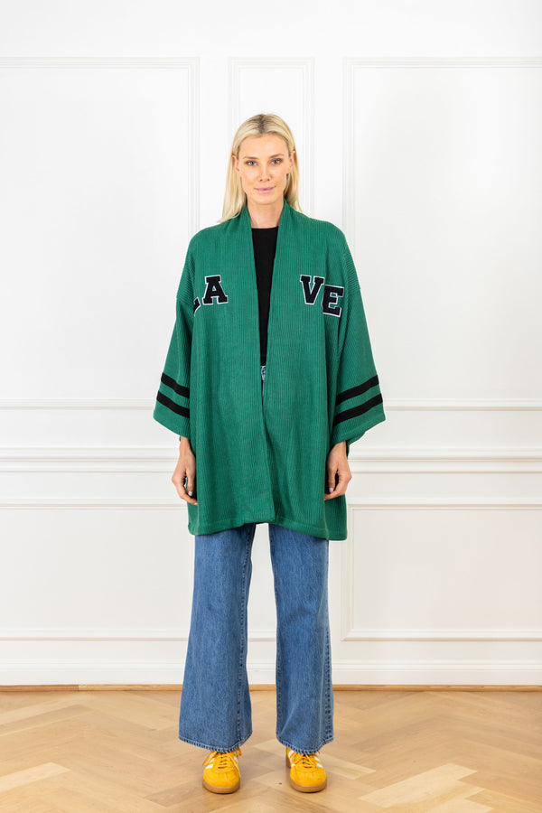 la vie Green Varsity Stripe Mini Duster