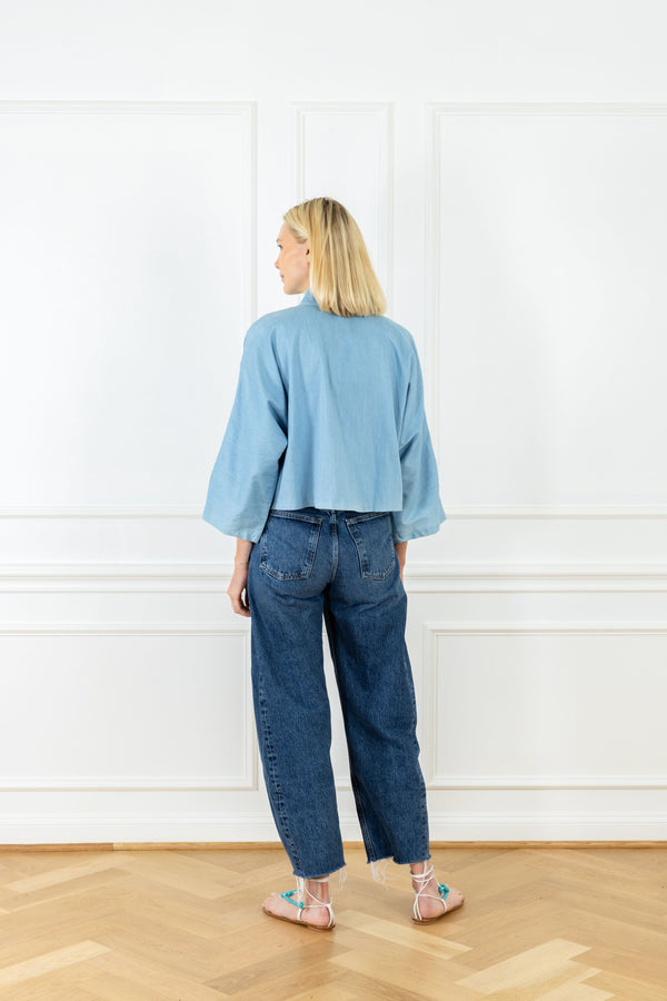 La Vie Light Chambray Denim Everyday Shirt