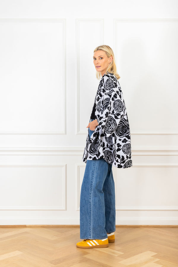 La Vie Neutral Rose Woven Mini Duster