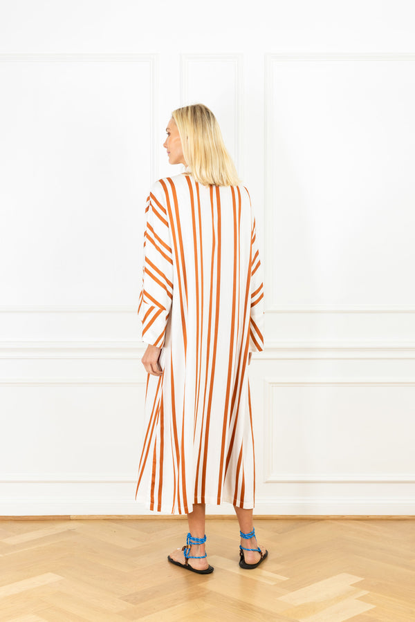 La Vie Sienna Double Stripe Maxi Caftan