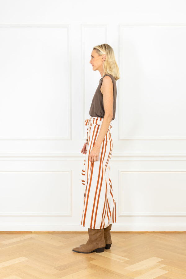 La Vie Sienna Double Stripe Maxi Wrap Skirt
