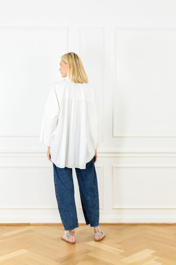 La Vie White Boyfriend Shirt