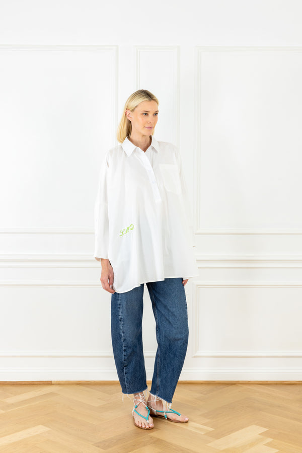 La Vie White Boyfriend Shirt