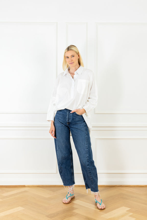 la vie White Boyfriend Shirt