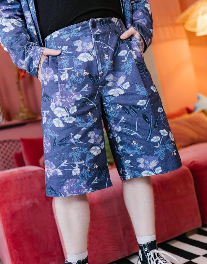 Labelrail JB-007 Printed Denim Shorts