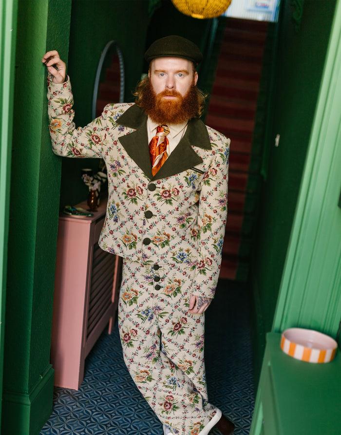 labelrail JB-013 Jacquard Single Breasted Blazer