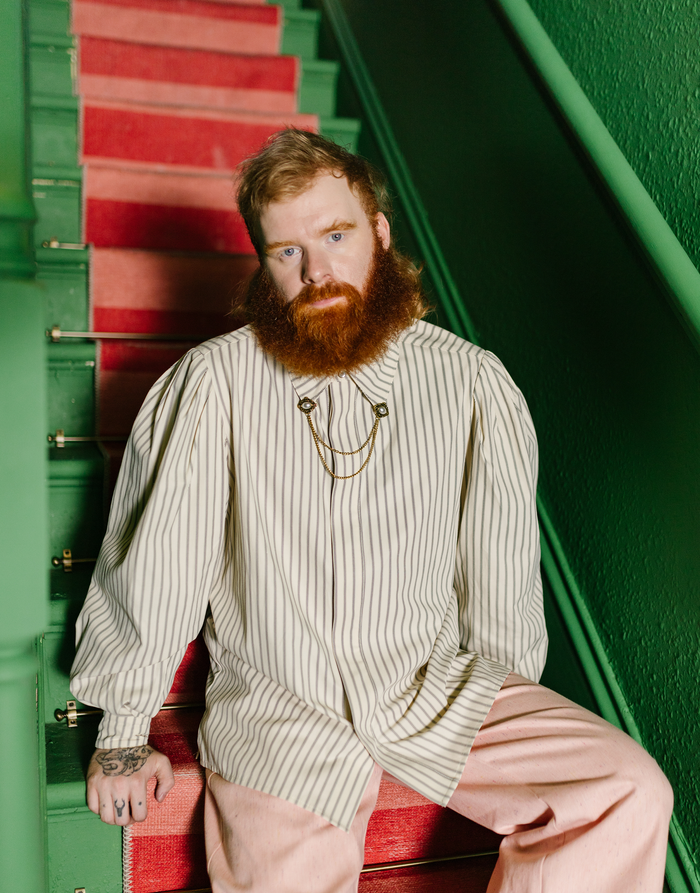 Labelrail JB-015 Pinstripe Peasant Sleeve Shirt