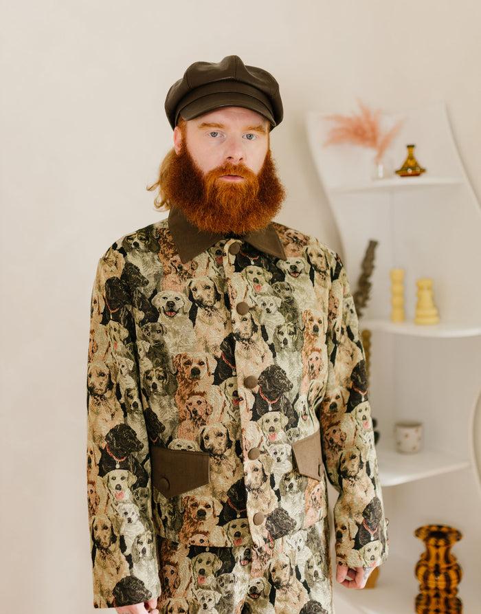 Labelrail JB-023 Dog Print Jacquard Shacket