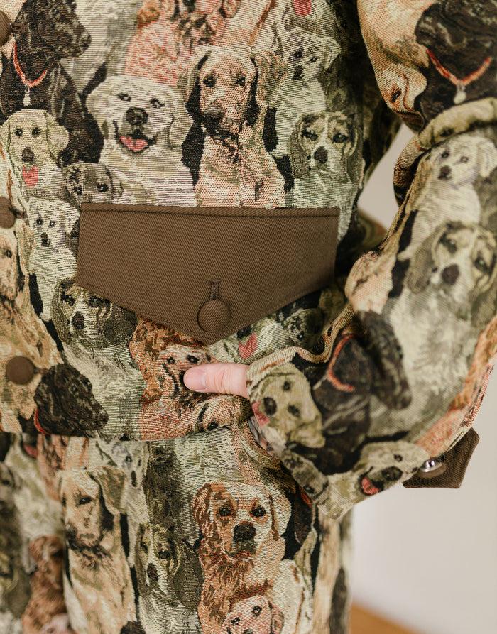 Labelrail JB-023 Dog Print Jacquard Shacket