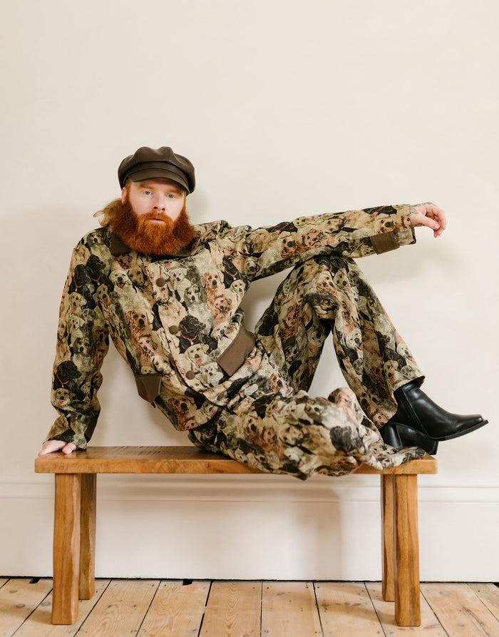 labelrail JB-023 Dog Print Jacquard Shacket