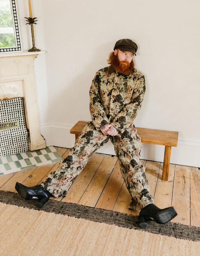 Labelrail JB-024 Jacquard Wide Leg Trouser