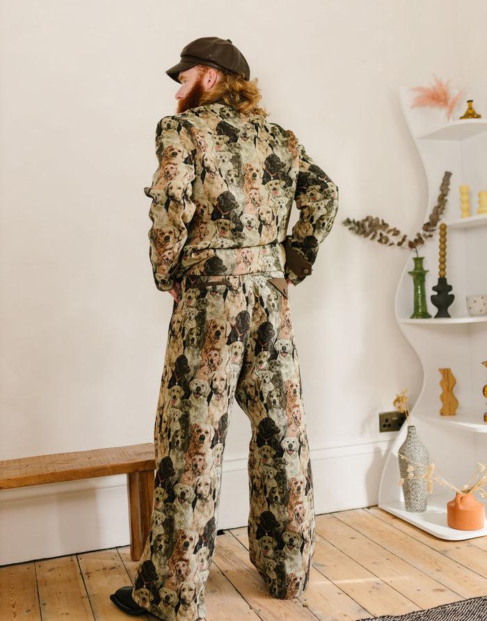 Labelrail JB-024 Jacquard Wide Leg Trouser