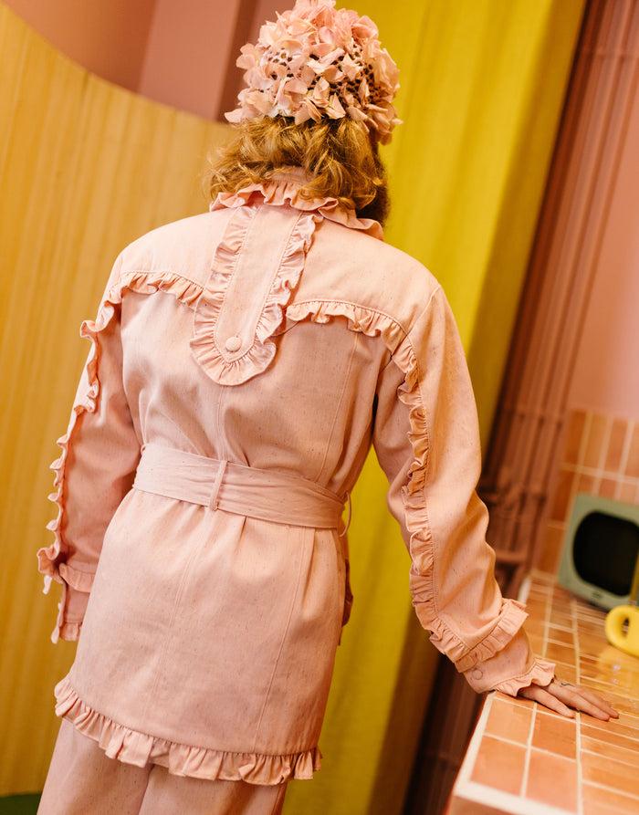 Labelrail JB-025 Ruffle Military Blazer