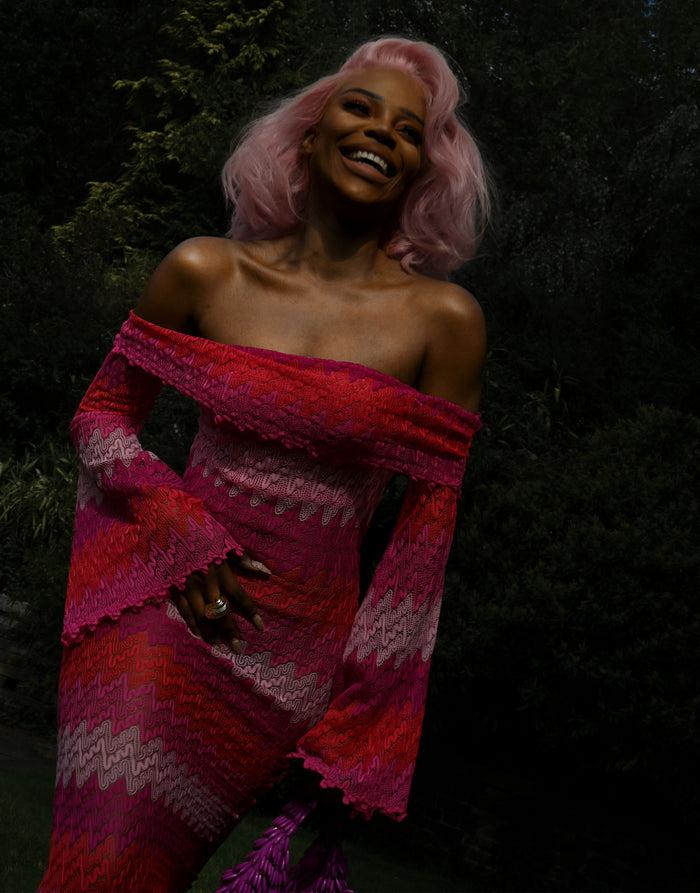 Labelrail JF-014 Strapless Knit Maxi Dress