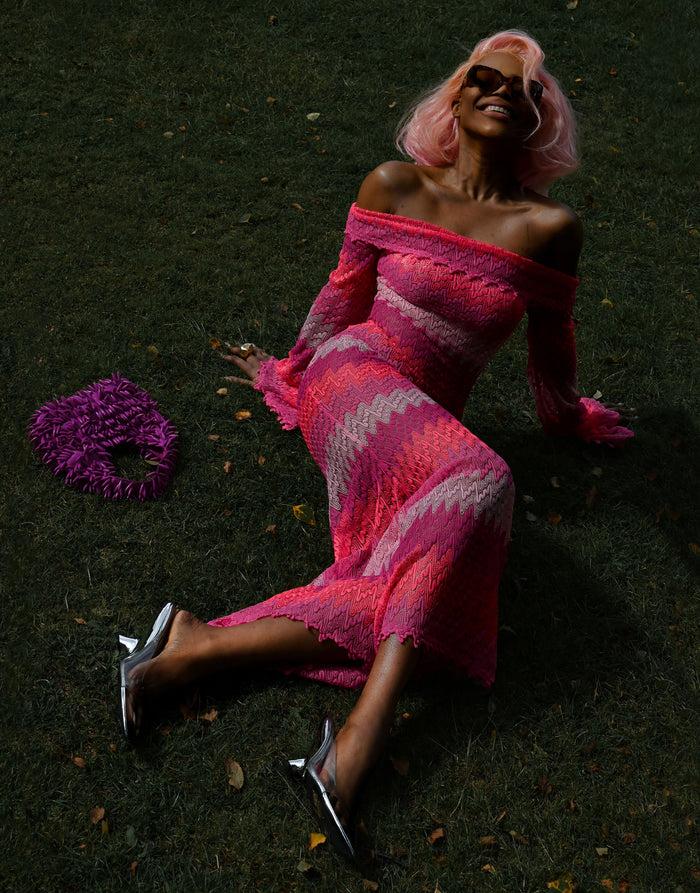 labelrail JF-014 Strapless Knit Maxi Dress