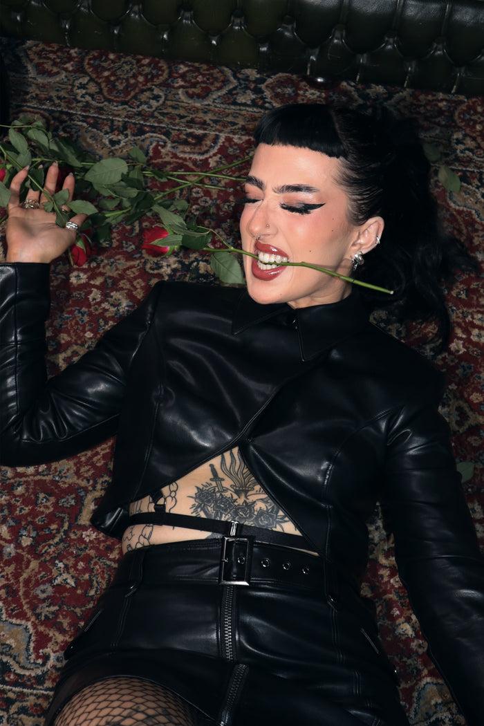 Labelrail MA-002 Cropped Pu Jacket