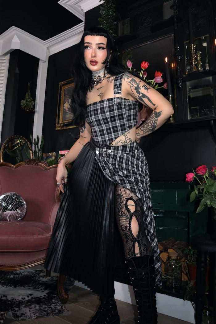 labelrail MA-008 Overall Clasp Check Corset Top