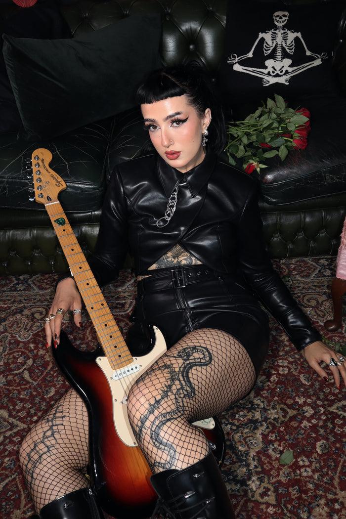 Labelrail MA-015 Biker PU Mini Skirt