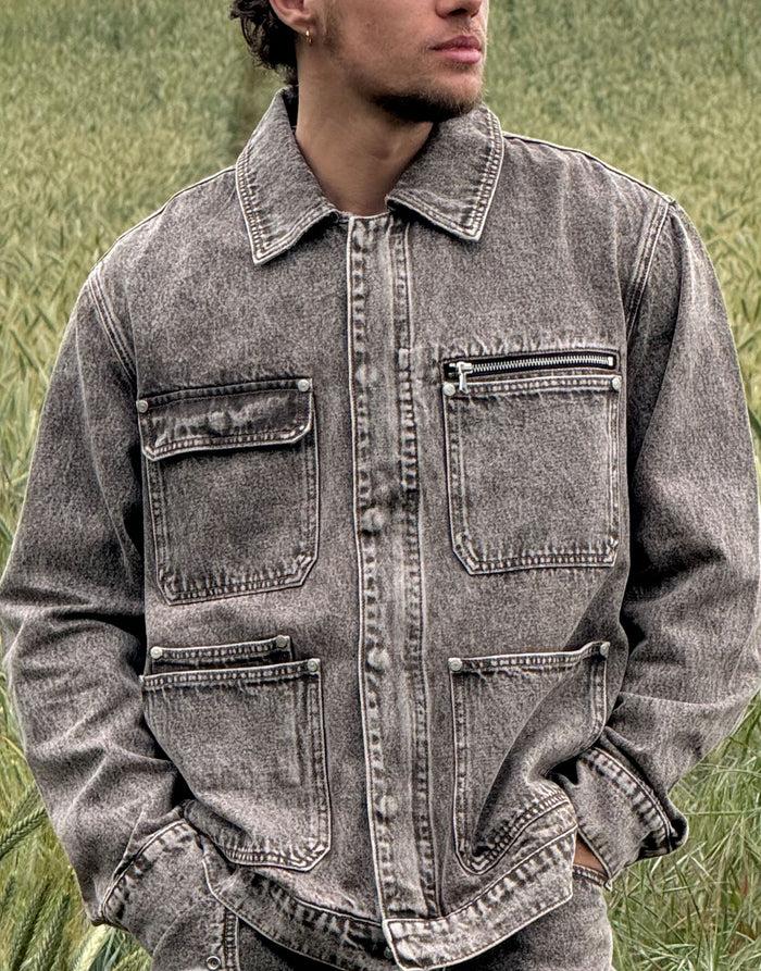 Labelrail SSB-006 Utility Acid Wash Denim Jacket