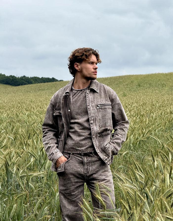 labelrail SSB-006 Utility Acid Wash Denim Jacket