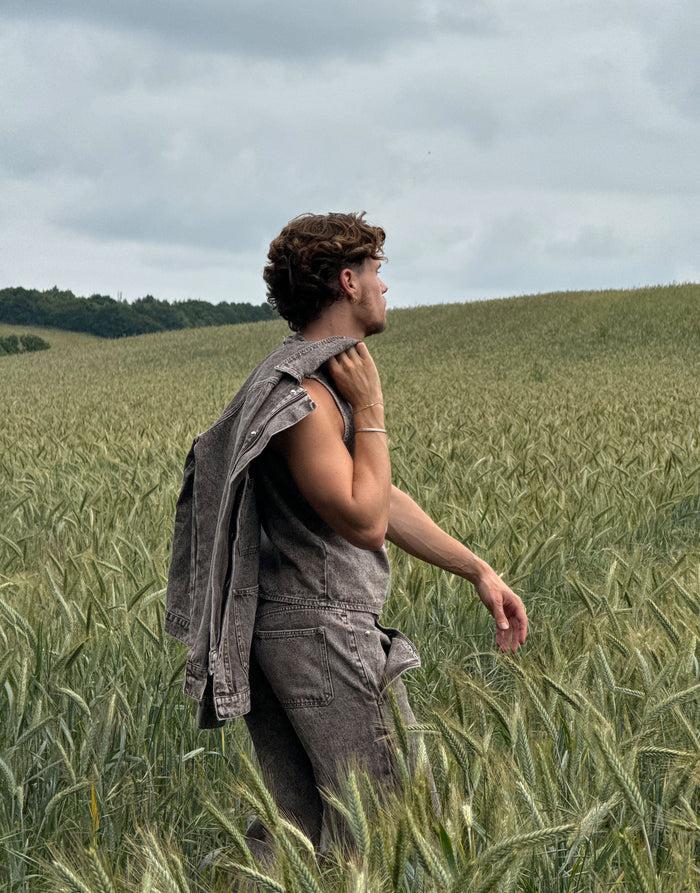 Labelrail SSB-012 Acid Wash Denim Vest