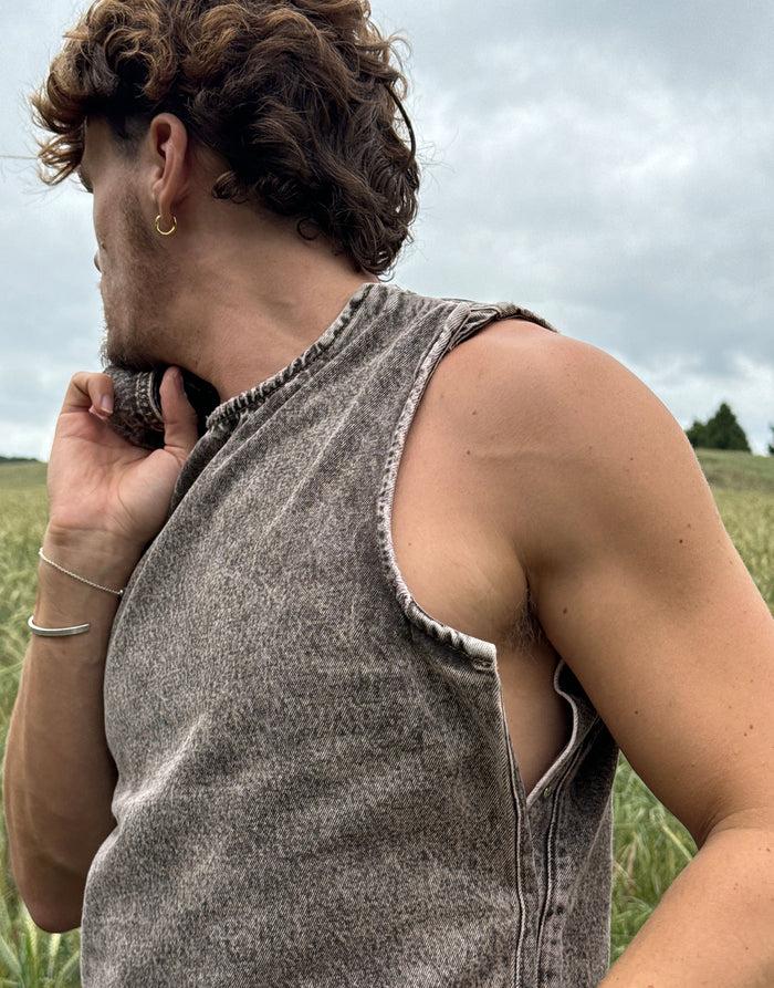 Labelrail SSB-012 Acid Wash Denim Vest