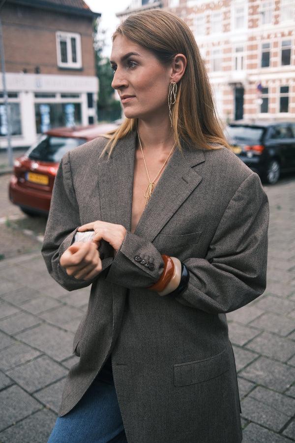 Labro BOW EARRINGS GRANDE - GOLD