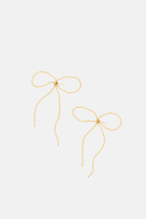 labro BOW EARRINGS GRANDE - GOLD
