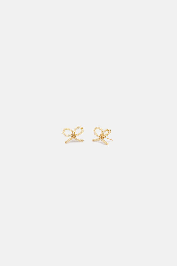 labro BOW EARRINGS PICCOLO - GOLD