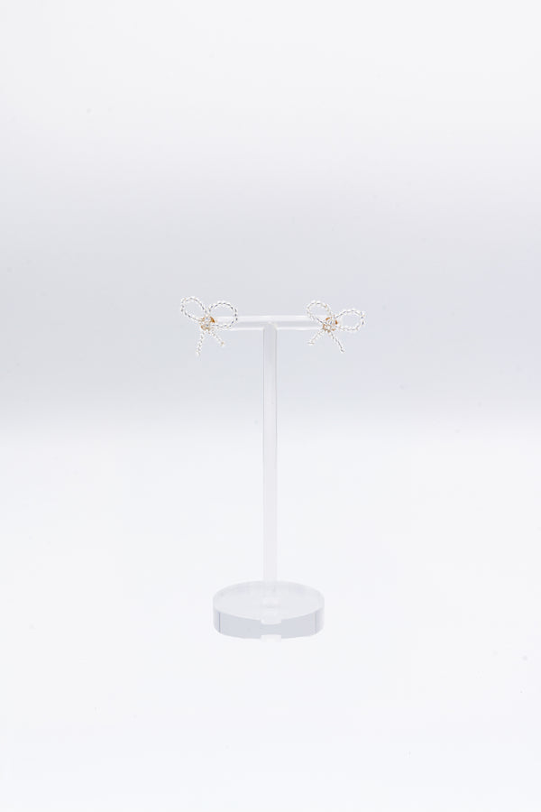 Labro BOW EARRINGS PICCOLO - SILVER