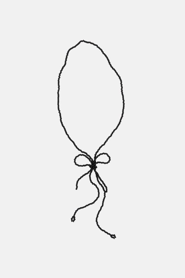 labro BOW NECKLACE - BLACK