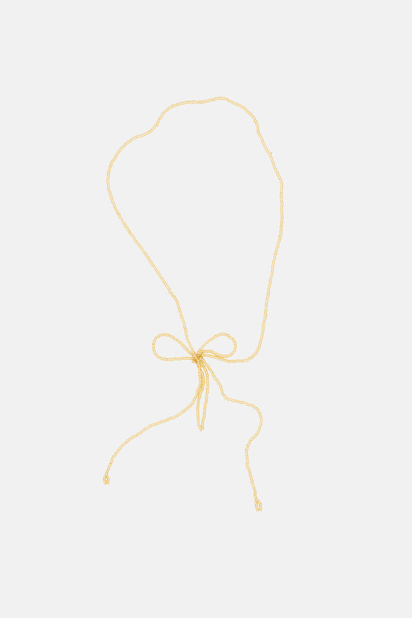 labro BOW NECKLACE - GOLD