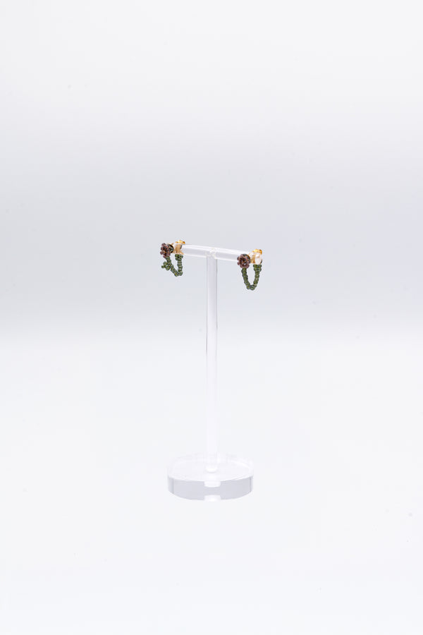 Labro FIORI FULL FLOWER EARRINGS - ARTICHOKE