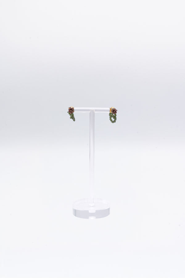 labro FIORI FULL FLOWER EARRINGS - ARTICHOKE