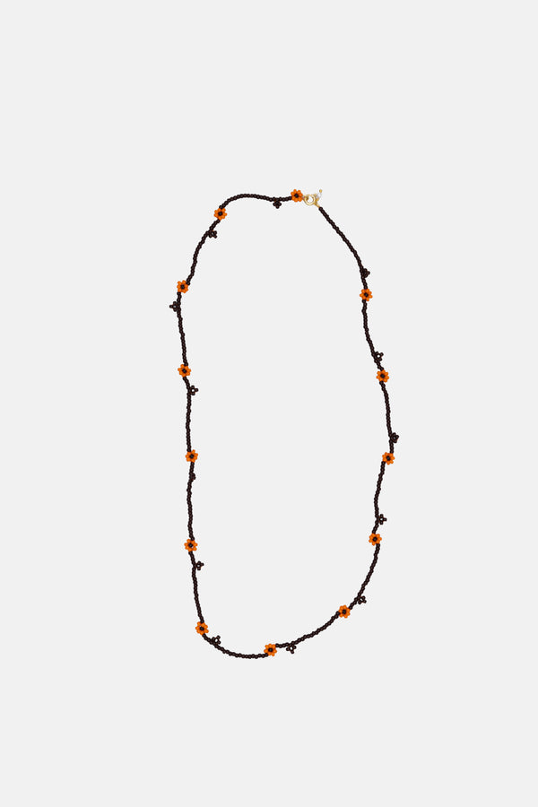 labro FIORI FULL FLOWER NECKLACE - ARANCINA