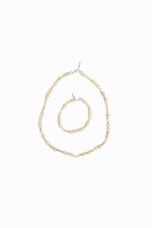 Labro NO.8 OTTO NECKLACE - WHITE FOSSIL