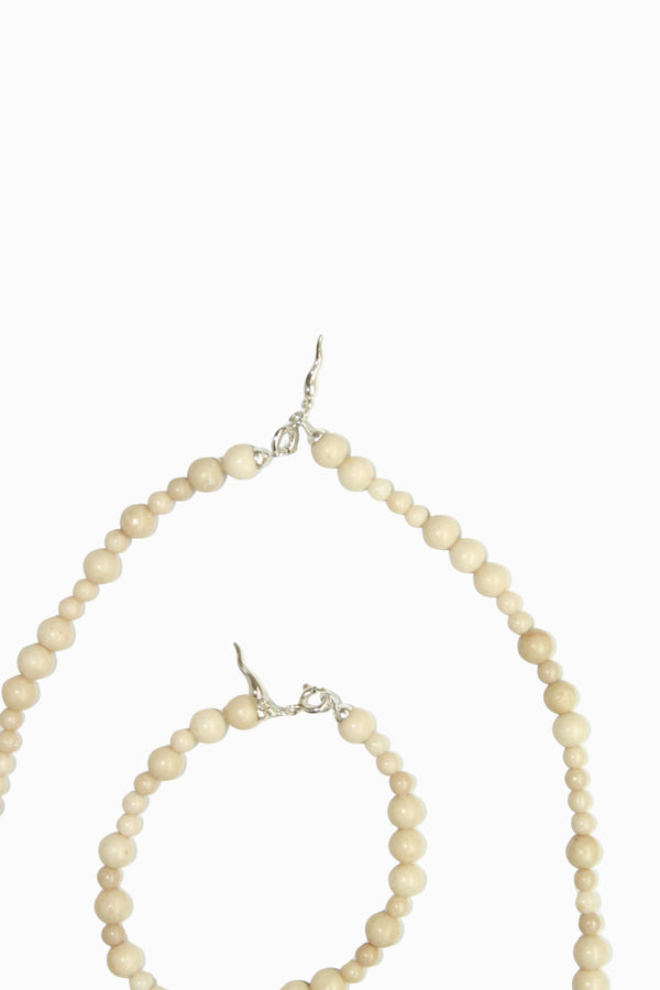 Labro NO.8 OTTO NECKLACE - WHITE FOSSIL