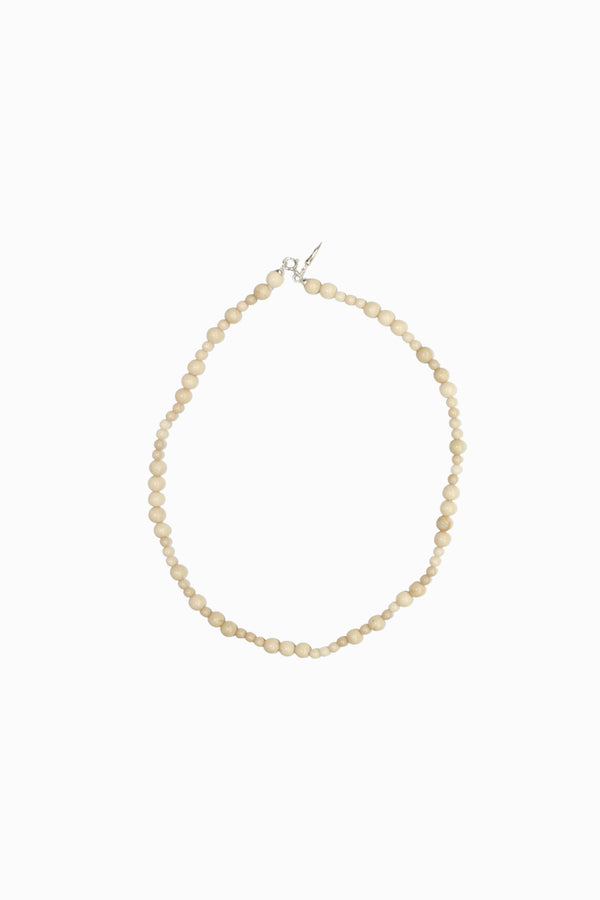 labro NO.8 OTTO NECKLACE - WHITE FOSSIL