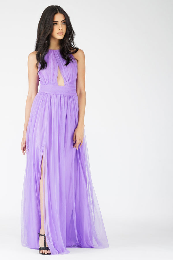 Lace & Beads Alice Tulle Bridesmaid Dress In Purple
