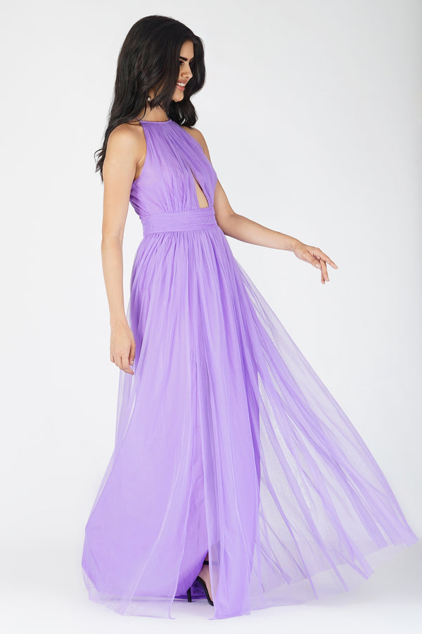 Lace & Beads Alice Tulle Bridesmaid Dress In Purple