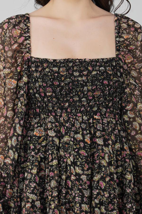 Lace & Beads Bailey Mini In Black Floral