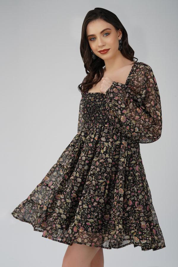 lace & beads Bailey Mini in Black Floral