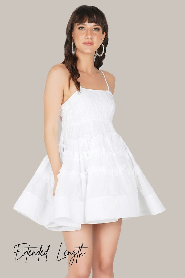 Lace & Beads Bethan Cotton Mini In White