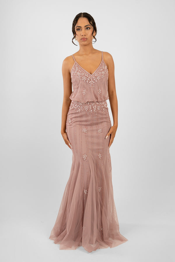 lace & beads Keeva Mauve Bridesmaid Dress